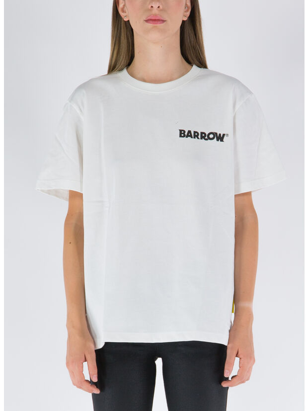 T-SHIRT CON LOGO, 002 OFF WHITE, large