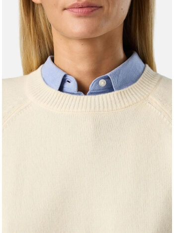 MAGLIONE DELPHINE WOOL, 00023M 10 OFF WHITE, small