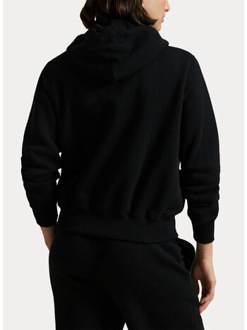 FELPA HOODIE FULL ZIP, POLO BLACK, small
