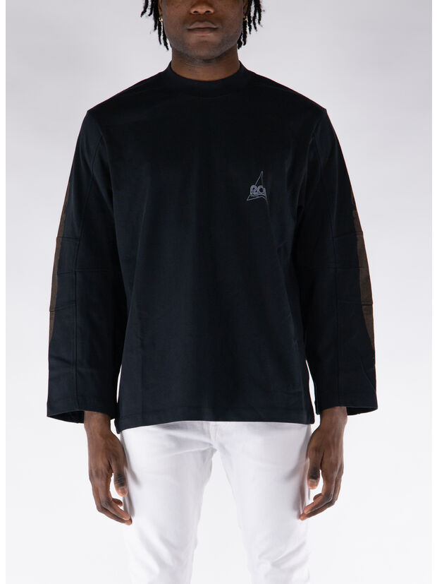 T-SHIRT LONGSLEEVE GRAPHIC, BLK0001 BLACK, large