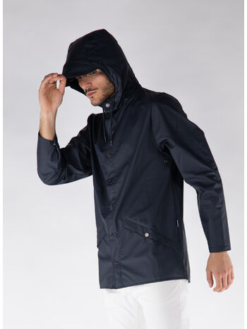 GIACCA IMPERMEABILE CON CAPPUCCIO UNISEX, 47 NAVY, small