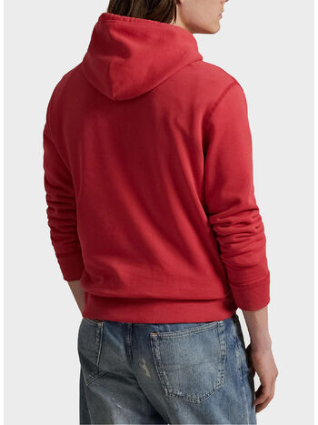 FELPA HOODIE CON LOGO, SUNRISE RED, small