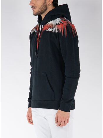 FELPA HOODIE ICON WINGS, 1025 BLACK RED, small