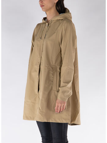 GIACCA CON CAPPUCCIO A-LINE IMPERMEABILE, 24 SAND, small