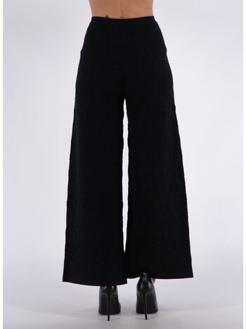 PANTALONE A PALAZZO IN PIZZO, 110 NERO, small
