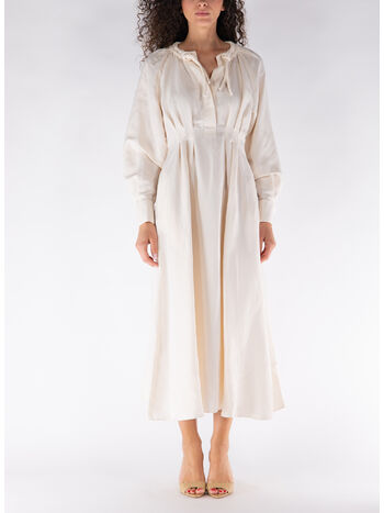 ABITO MIDI DRINA, 003 BIANCO TELA, small