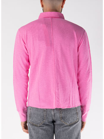 POLO LONGSEEVE RUGBY WAFFLE TEE, 690 PINK, small