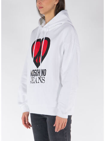 FELPA HOODIE CON LOGO STAMPATO, A4001, small