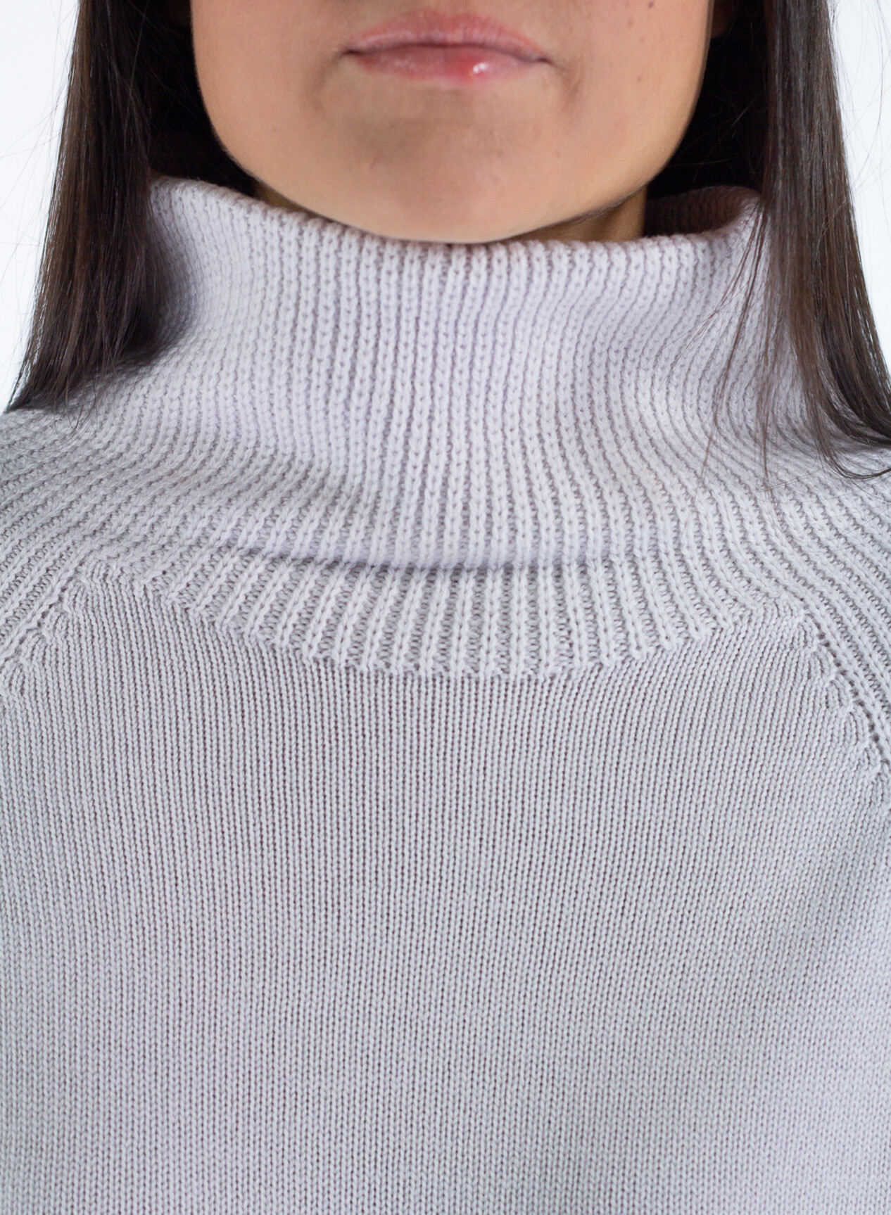 ALPHA STUDIO MAGLIONE A COLLO ALTO WHOLE GARMENT Grigio Donna | Selecteur