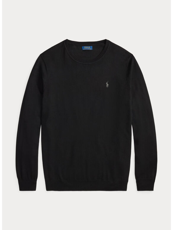 MAGLIONE LOGO RICAMATO, POLO BLACK, medium