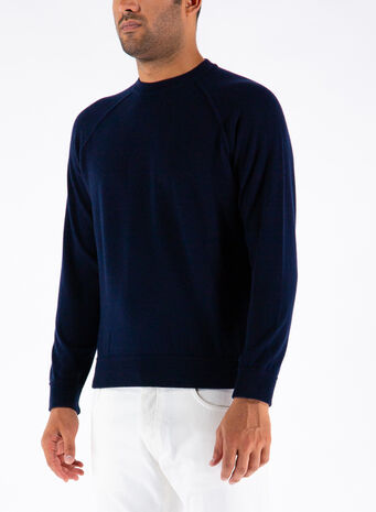 MAGLIONE GIROCOLLO, 890NAVY, small