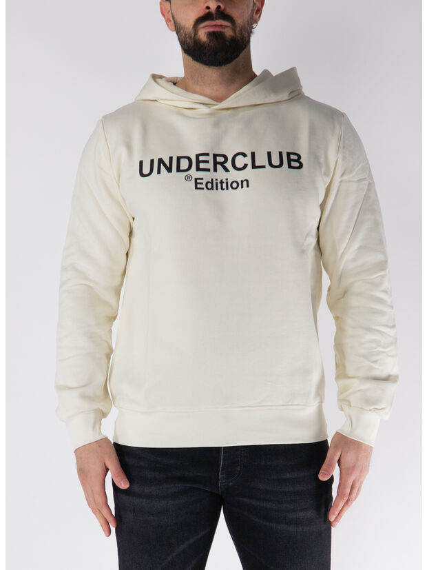 FELPA HOODIE CON LOGO STAMPATO, , large