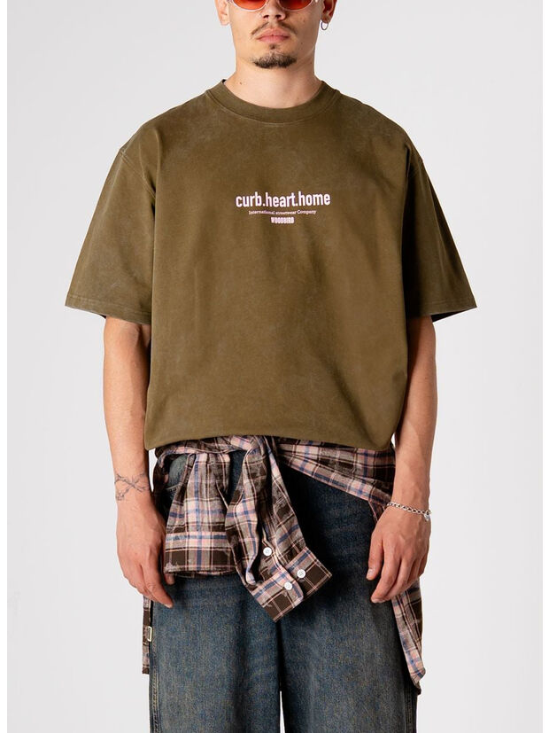 T-SHIRT WBBEAM DYE TEE, DARKBROWN, large