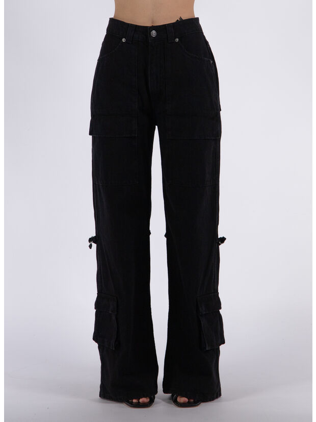 JEANS WYNONA CARGO, L0806 BLACK STONE, large