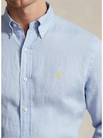 CAMICIA A MANICHE LUNGHE, BLUE HYACINTH, small