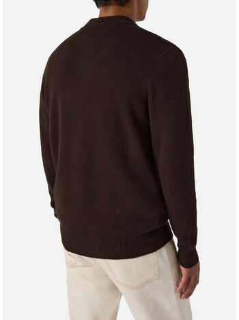 MC2COV0009M MAGLIONE COVENT WOOL, 00029I 18HDARKBROWN, small
