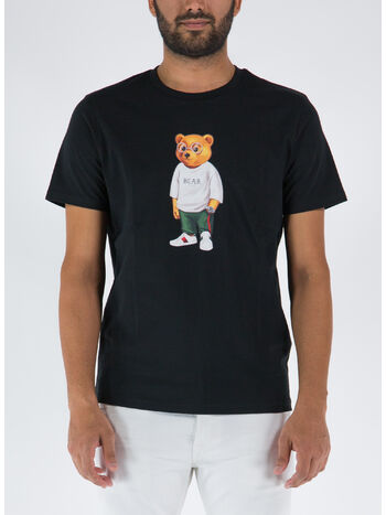 T-SHIRT CON STAMPA, BLACK, small
