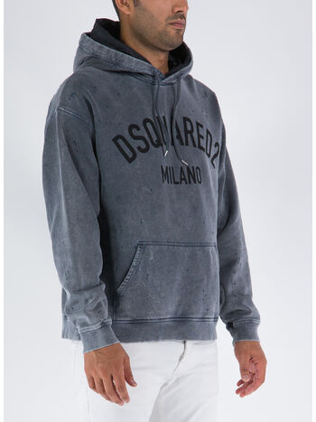 FELPA D2 MILANO, 982X CHARCOAL/BLACK, small