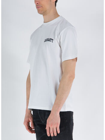 T-SHIRT S/S UNIVERSITY SCRIPT, 00AXX WHITE/BLACK, small