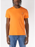T-SHIRT GIROCOLLO A MANICHE CORTE CON LOGO RICAMATO, CLASSIC PEACH, thumb