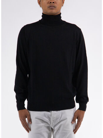 MAGLIONE DOLCEVITA RASATA, 13 NERO, small