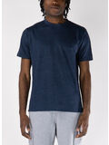 T-SHIRT A MANICA CORTA ECSTASEA IN JERSEY LINO, 00151H 61 BLUE NAVY, thumb