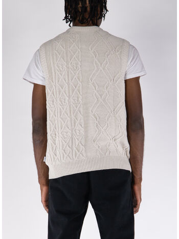 MAGLIONE MULTI TEXTURE, CREAM, small