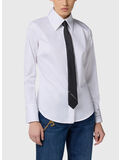 CAMICIA IN POPELINE DI COTONE CON LOGO, 100 BIANCO, thumb
