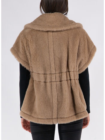 CAPPA GILET IN TESSUTO TEDDY, 001, small