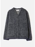 CARDIGAN MOHAIR, NAVY/PALE GREY, thumb
