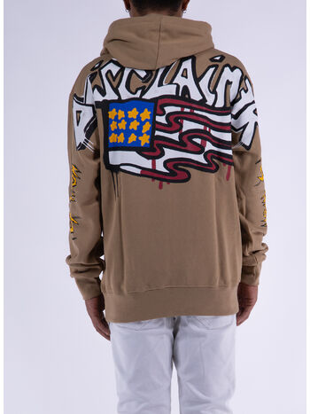 FELPA HOODIE CON STAMPA SUL RETRO, , small