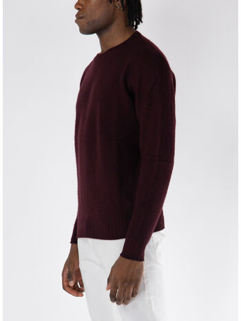 MAGLIONE GIROCOLLO CON FONDO A COSTINE, , small