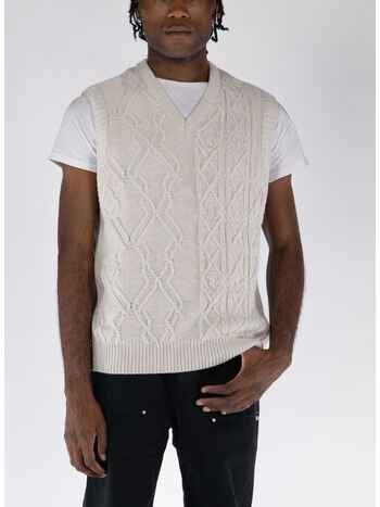 MAGLIONE MULTI TEXTURE, CREAM, small
