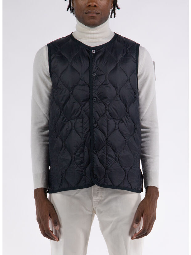GILET MILITARY CREW NECK, BLACK, large