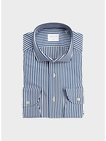 CAMICIA A RIGHE CON COLLO FRANCESE, 003, small