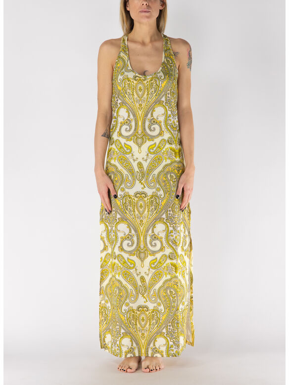 ABITO MIDI COTE D'AZUR STYLE, 020 GIALLO, medium