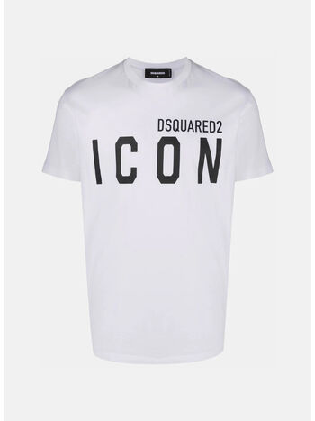T-SHIRT ICON, 989 WHITE/BLACK, small