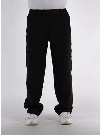 PANTALONE RELAXED, 01 BLACK, small