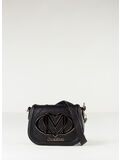 BORSA A SPALLA CON MAXI LOGO SMALL, 000 NERO, thumb