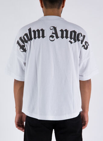 T-SHIRT CLASSIC LOGO OVER TEE, 0110WHITEBLACK, small