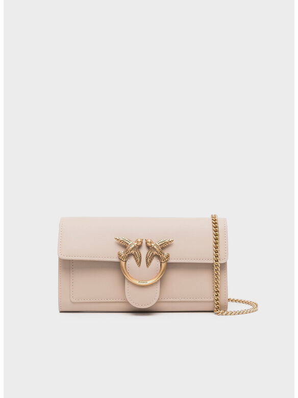 PORTAFOGLIO LOVE BAG ONE SIMPLY, C50Q BEIGE/ANTIQUE GOLD, medium