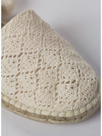 SANDALO CROCHET FLAT VALENCIANA, 10OFFWHITE, small