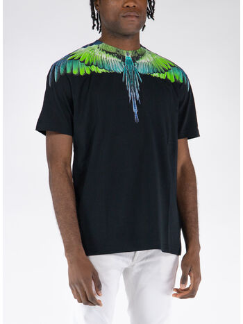 T-SHIRT ICON WINGS BASIC, 1050 BLACK LIGHT GREEN, small