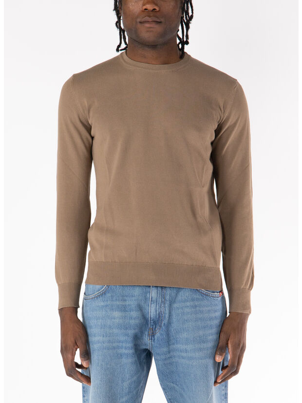 MAGLIONE GIROCOLLO RASATO, 190 CANAPA, large