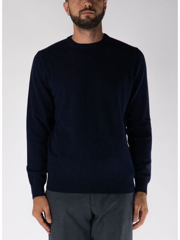 MAGLIONE GIROCOLLO IN CASHMERE, W6K1.00513 NAVY, medium