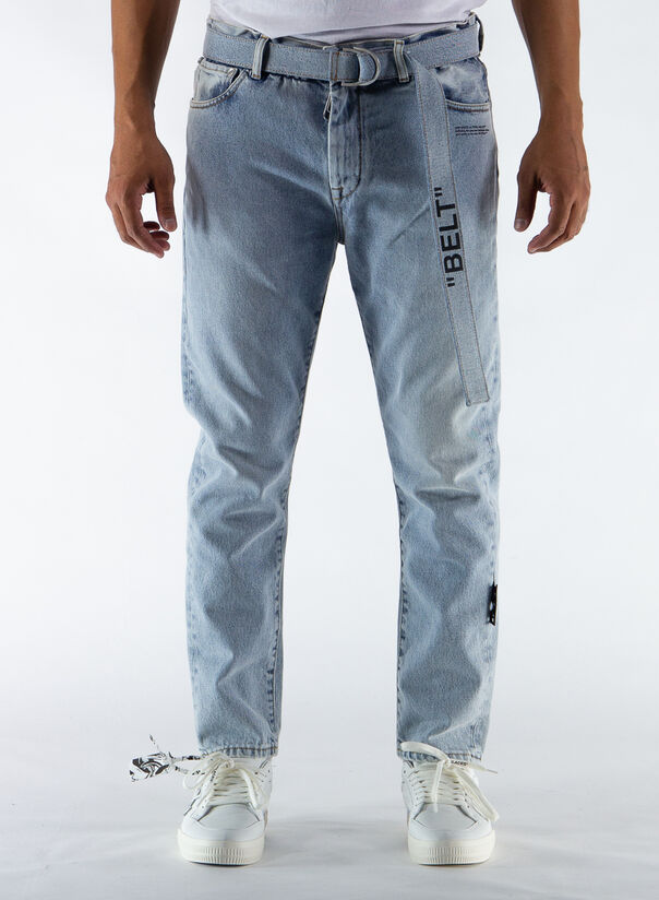 OFF-WHITE JEANS SLIM LOW CROTCH Azzurro Uomo | Selecteur