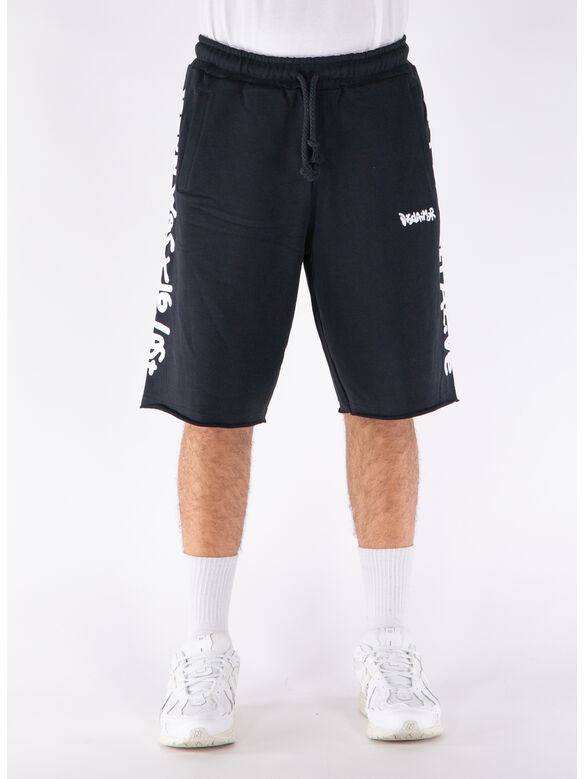 SHORTS LOGO GRAFFITI, NERO, medium