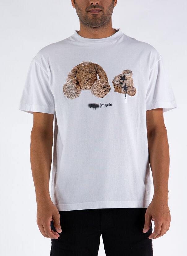 T-SHIRT SPRAY PA BEAR CLASSIC TEE, 0160WHITEBROWN, large
