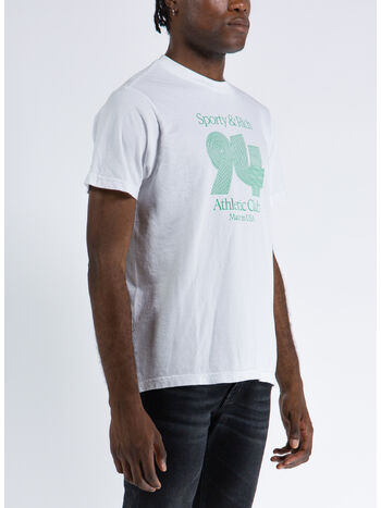 ATHLETIC CLUB T-SHIRT, WHITE/VERDE BIANCO, small