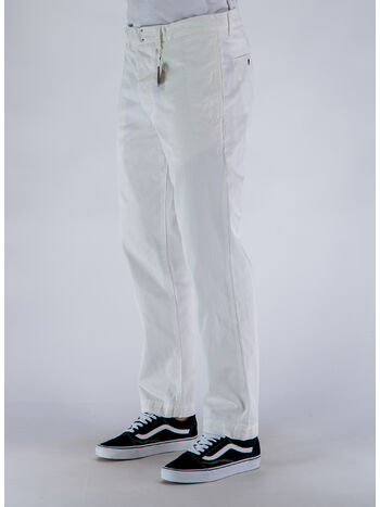 PANTALONE HERMANN GABARDINE, OFF WHITE, small